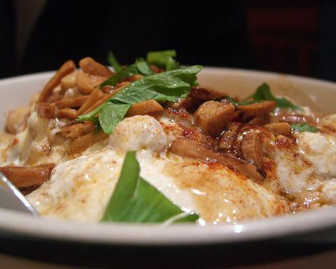 Serving inspiration: Baked chickpeas with crisp pita pieces and fresh mint. Not verified as this exact recipe.