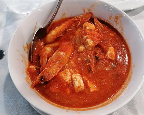 Serving inspiration: Greek shrimp saganaki: shrimp in tomato sauce with feta. Not verified as this exact recipe.