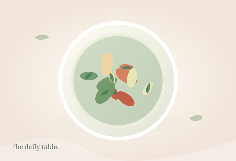 Original stylized illustration inspired by Cretan dakos with tomato & feta